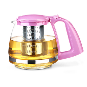 New Design Hot Sale 750ML Transparent Glass Teapot Tea Kettle With Infuser