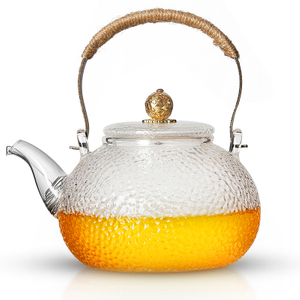 Glass Teapot Kettle With Metal Handle Teapot For Blooming Tea Stovetop Safe Teapot
