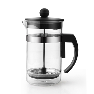Hot Sale Factory Supply Heat Resistant High Borosilicate Glass French Press Coffee Maker Stainless Steel Plunger