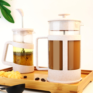 2021 Hot Sale Stainless steel Plunger Heat Resistant High Borosilicate Glass New PP French Press Coffee Maker